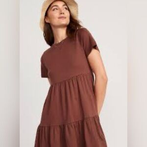 Tiered Mini Swing T-shirt Dress